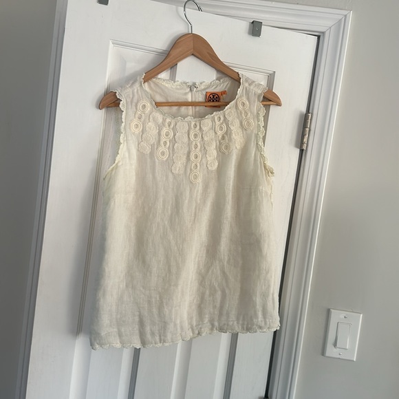 Tory Burch Linen tank top shell - Picture 2 of 5